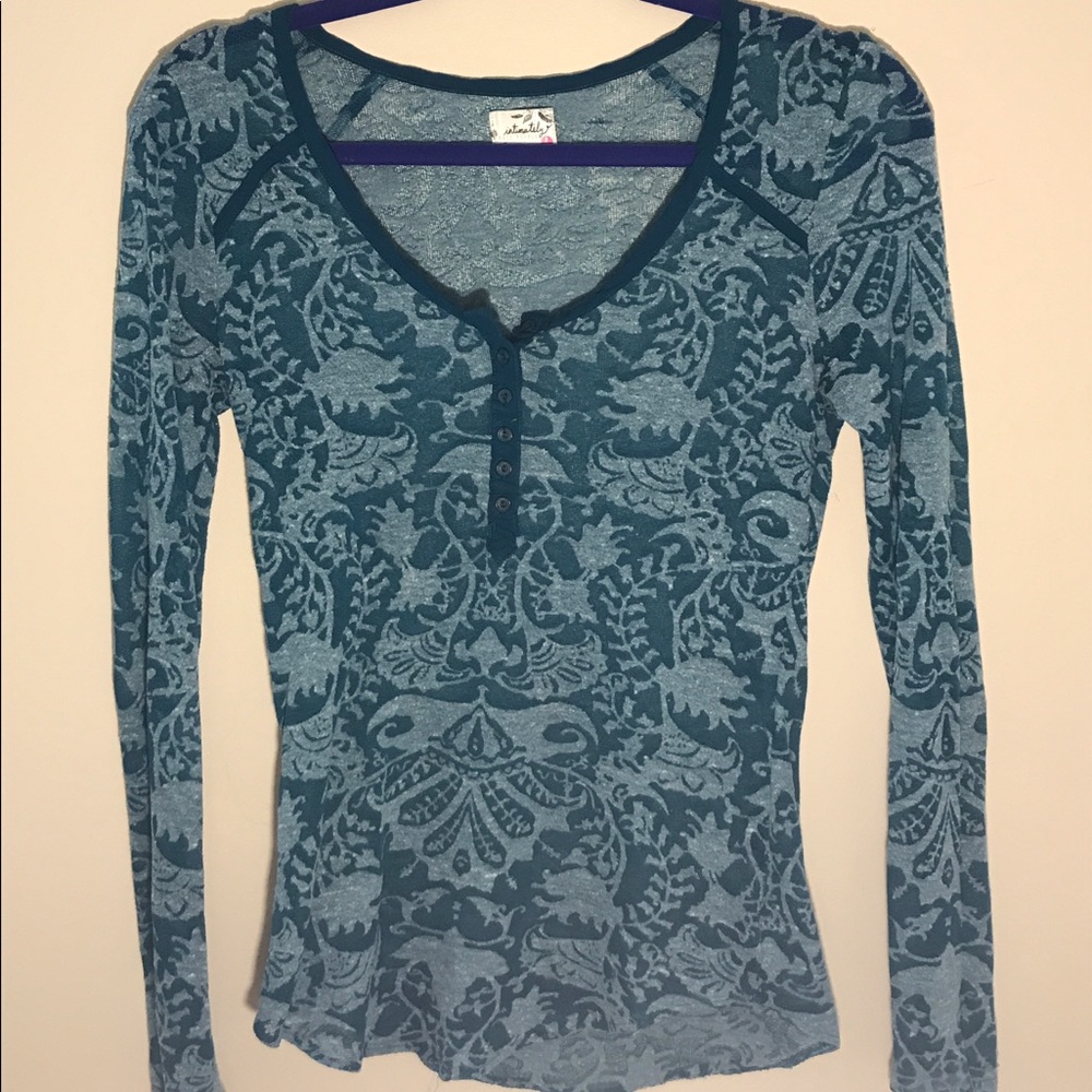 FREE PEOPLE long sleeve sheer top