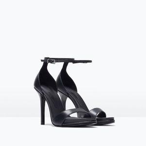 Zara leather heel sandals