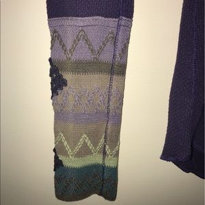 FREE PEOPLE WAFFLE SHIRT Sleeve detail