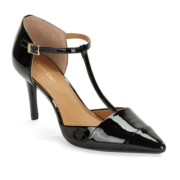 calvin klein t strap heels