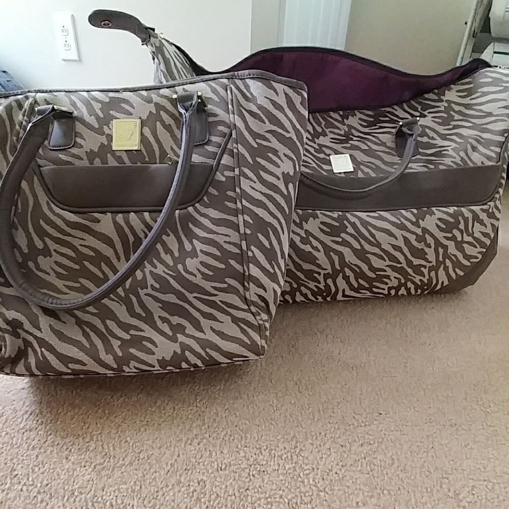 Anne Klein rolling duffel bag and computer bag