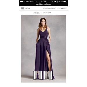 Plum Vera Wang Bridesmaid Dress with Pockets!