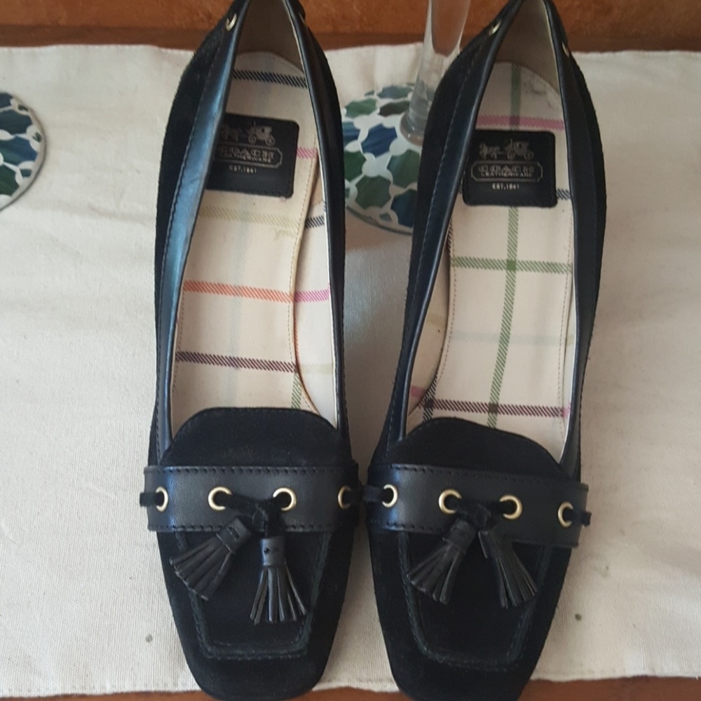 Authentic Suede Coach loafers