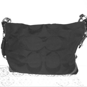 Authentic Black Coach Shoulder Bag with Dust Bag