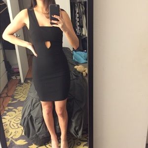 Elizabeth and James dress with cutout.