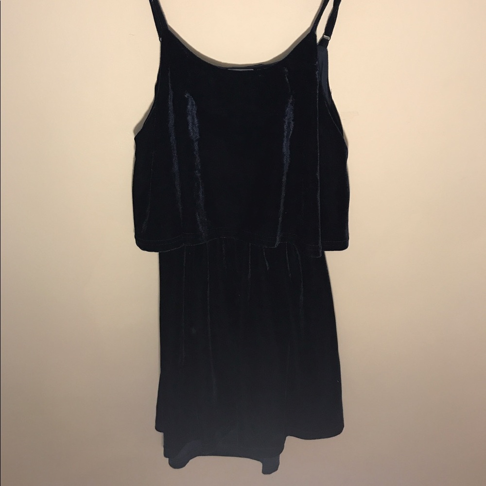 TOBI velvet open back dress