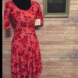 LuLaRoe Floral Nicole Dress XS