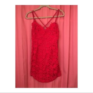 Red Crochet Hello Molly Dress