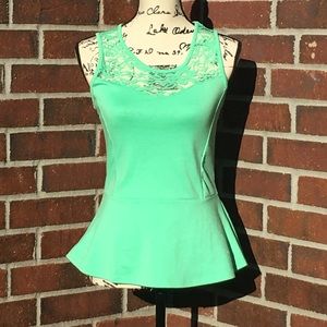 Peplum tank blouse