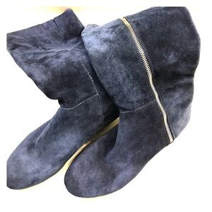 Antonio Melani Blue Suede Tall Boots