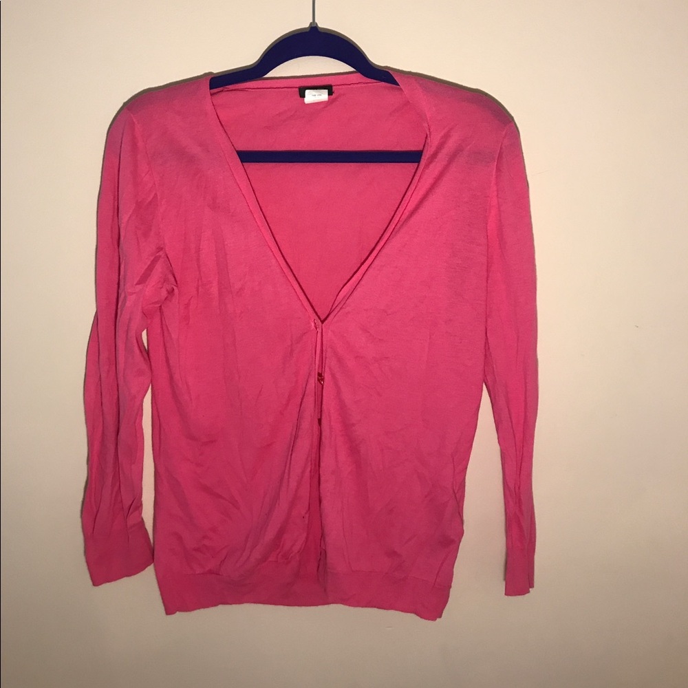 JCREW 100% cotton pink cardigan