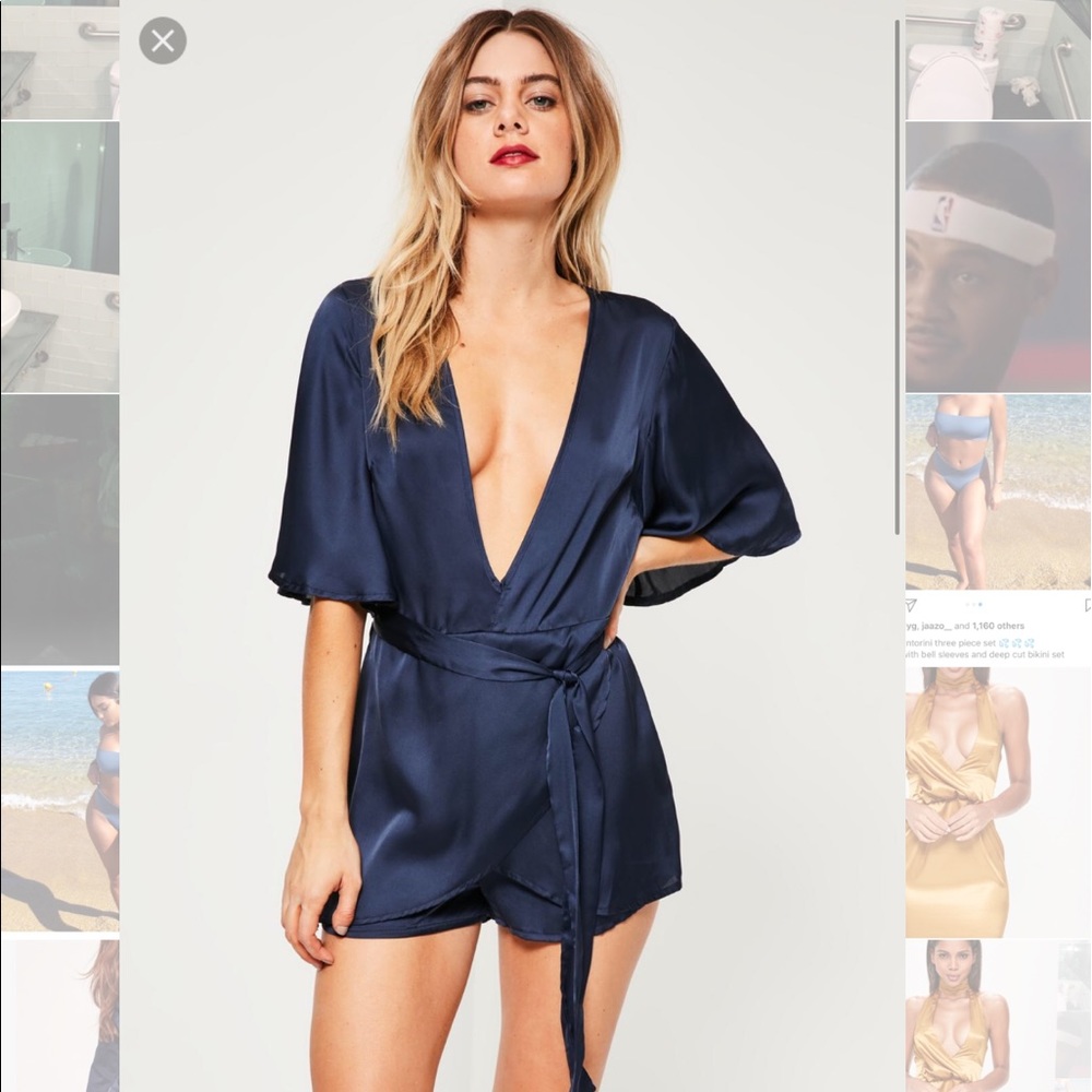 BRAND NEW Navy Kimono Romper