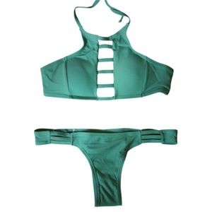 Luxury Spaghetti Strap Tie-Up Hollowed Out Bikini