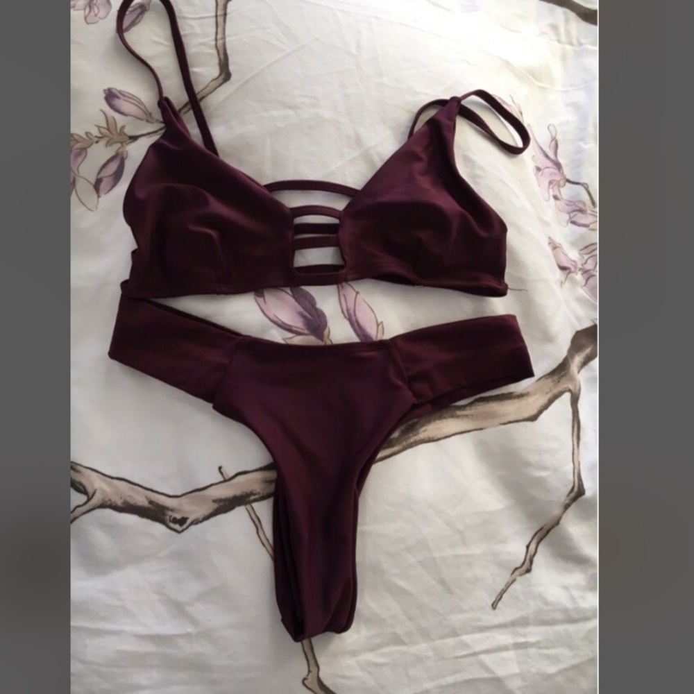Luxury Purple Ladder Strap Bikini Set