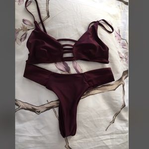Luxury Purple Ladder Strap Bikini Set