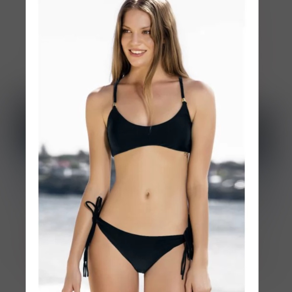 Luxury Solid Color Tie-Side Bikini Set