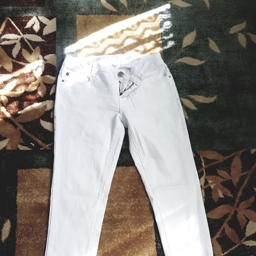 White on white jeans