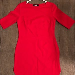 Red dolphin hem dress sz L nwot
