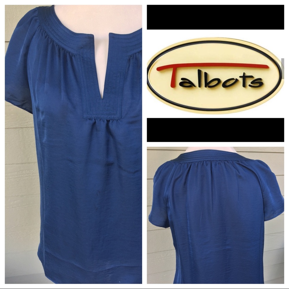 Talbots blue blouse Size 10