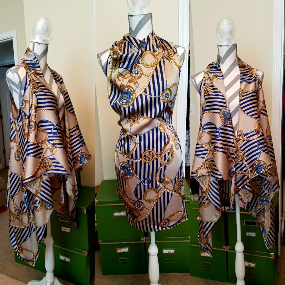 Silky Scarf Top Wrap