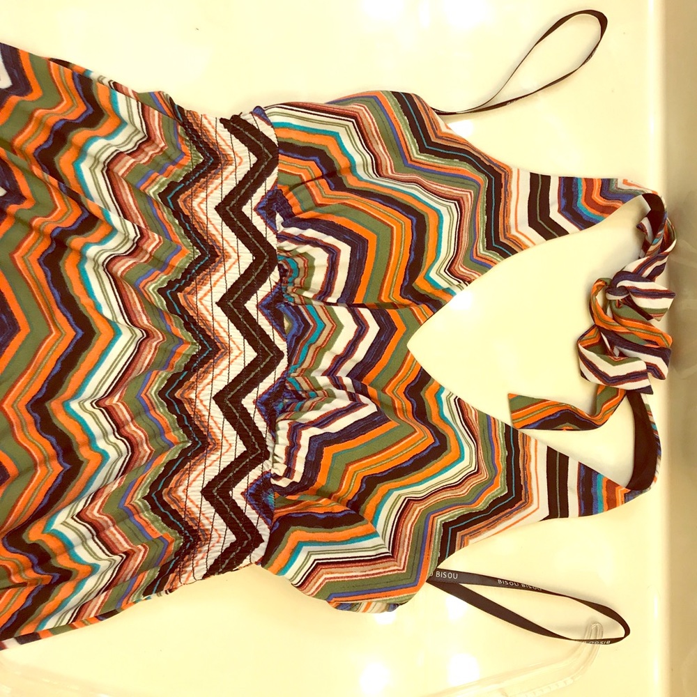Bison Bisou long halter dress