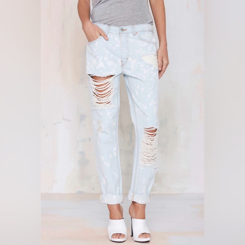 LAST Size 29 Distressed Spotted Boyfriend Jeans - Picture 2 of 7