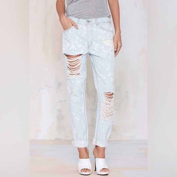 LAST Size 29 Distressed Spotted Boyfriend Jeans - Picture 2 of 7