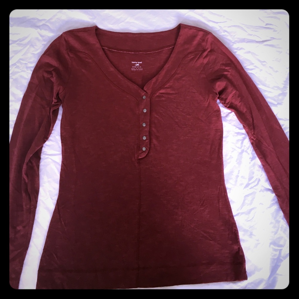 Red long sleeve tee horny toad