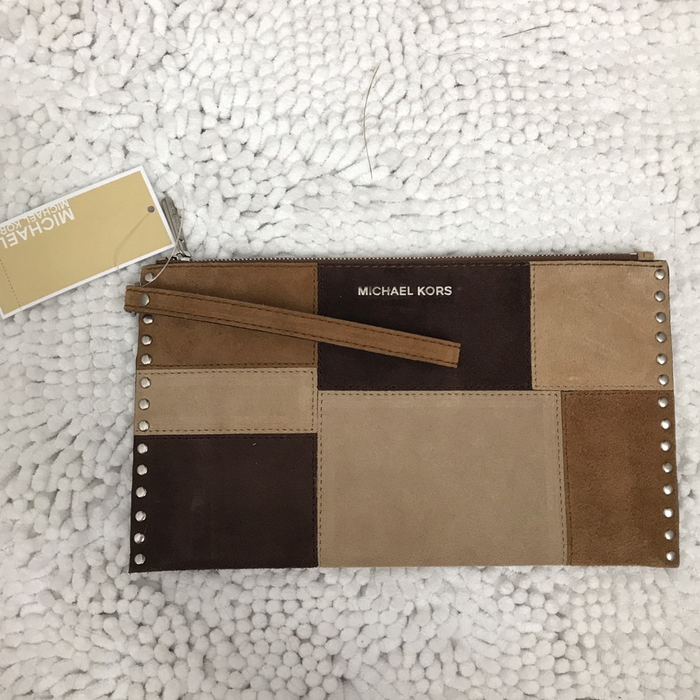 BRAND NEW Michael Kors Suede Wristlet