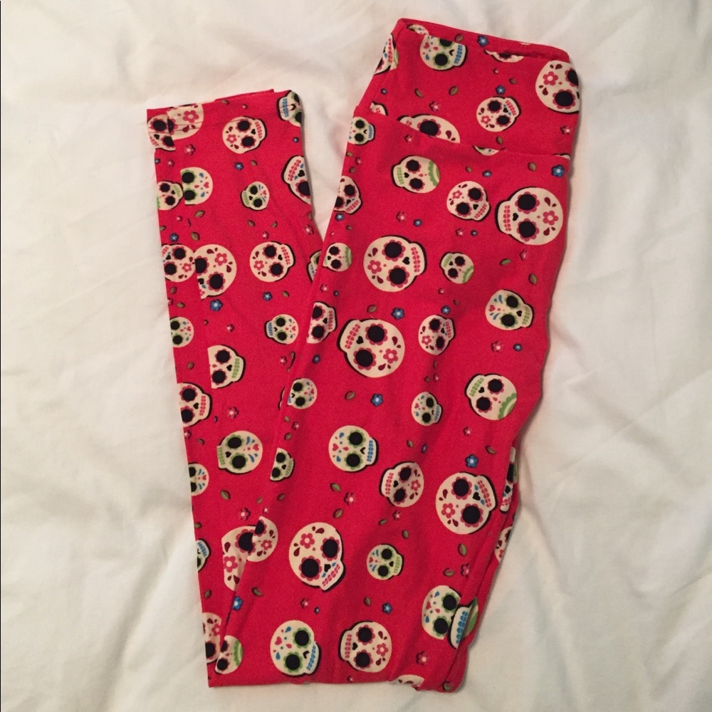 LuLaRoe Sugar Skull Leggings OS