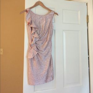 Beautiful shimmer pink and silver dress