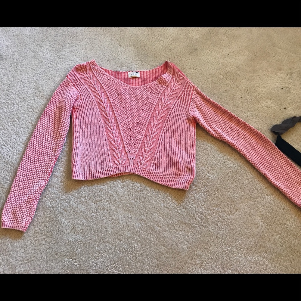 LA Hearts Crop Sweater