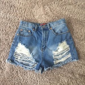 Fashion Nova Max Boyfriend Shorts - Dark
