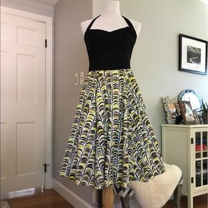 Girls from Savoy Memory of Feathers Halter Dress