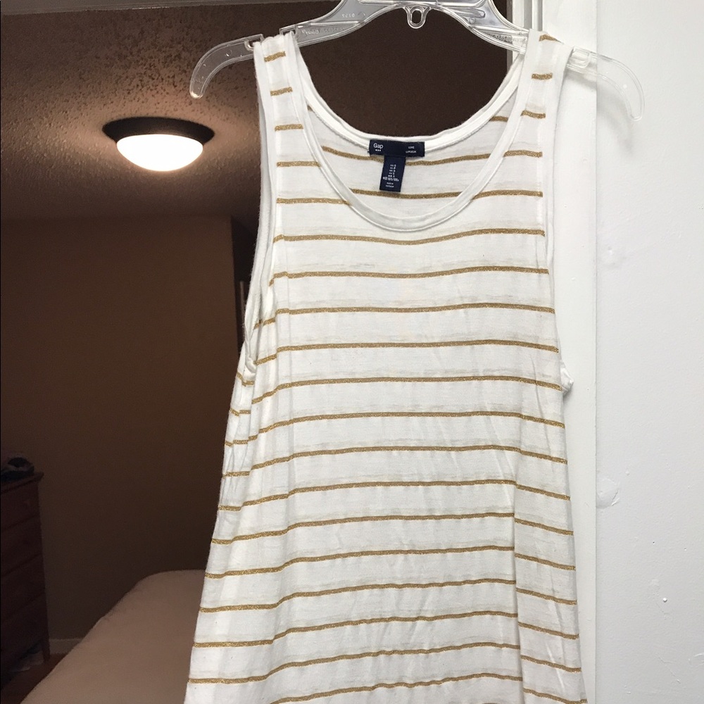 White and Gold Tank Top