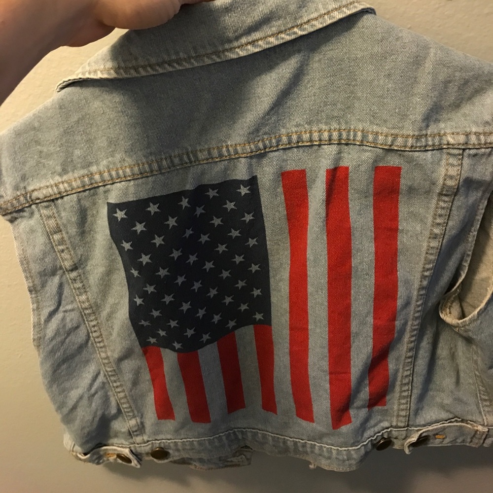 American Apparel American Flag Vest