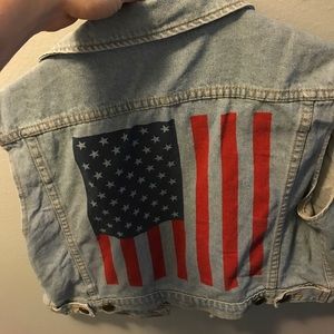 American Apparel American Flag Vest