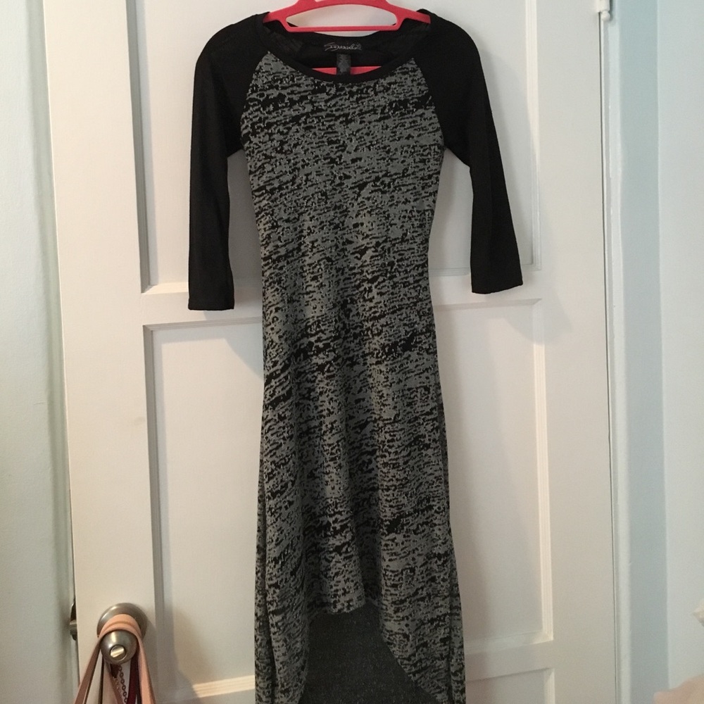 High low long sleeve t shirt dress