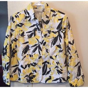 Bright yellow Floral blazer jacket Drapers&Damons