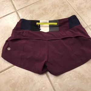 Lululemon speed shorts