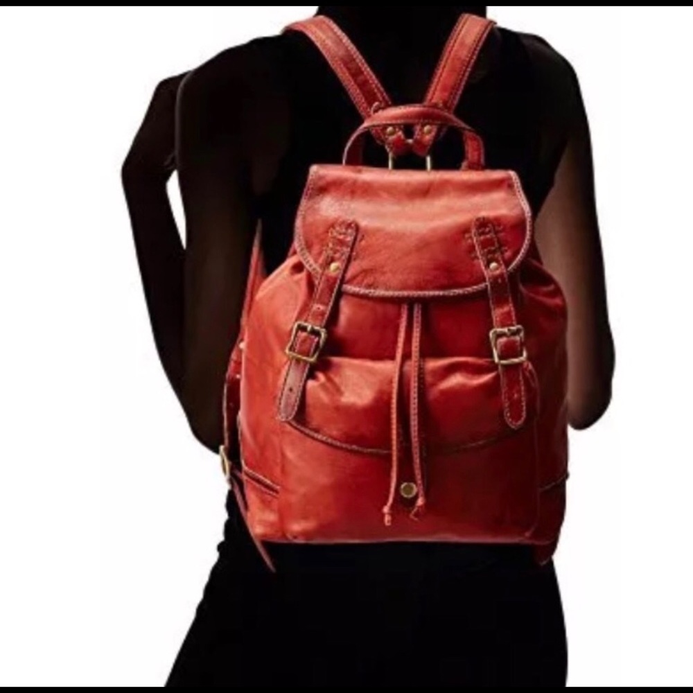 FRYE Italian Leather Backpack.
