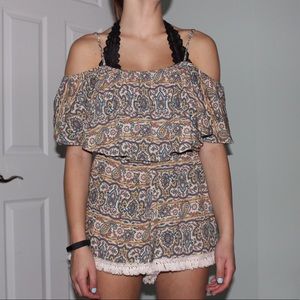 off the shoulder romper