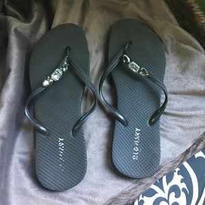 Old Navy flip flops with gems