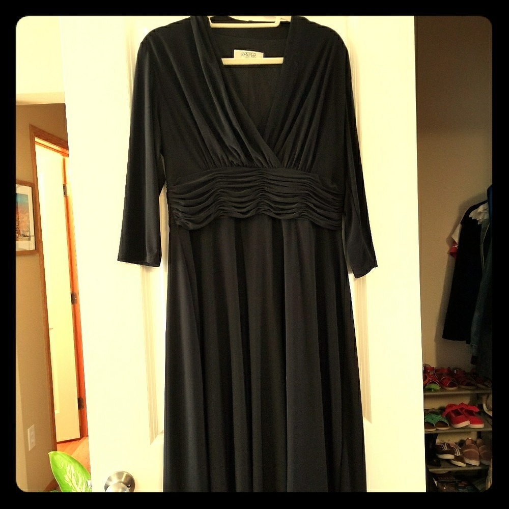 Kasper A-line Black Dress, Size 14