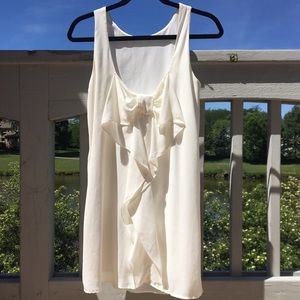 Francesca's White Chiffon Bow Back Dress