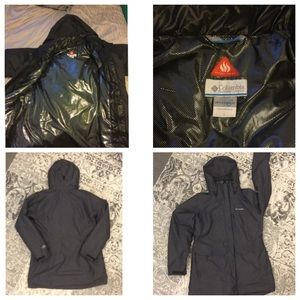 3-in-1 Rain Jacket Winter Coat Sz L Dark Grey