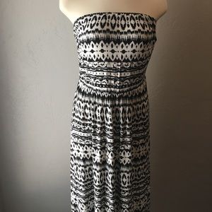 Black and white tribal print maxi