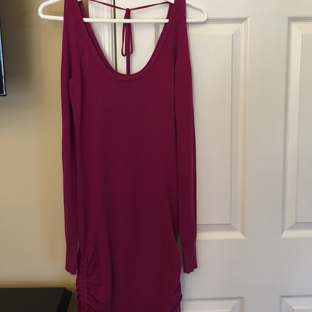 Guess magenta pink sweater dress