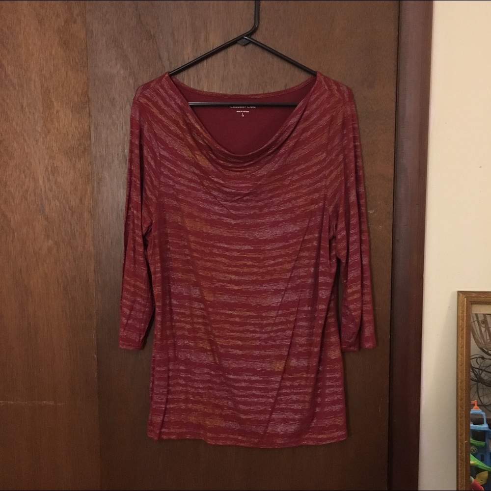 Coldwater Creek red long sleeve top