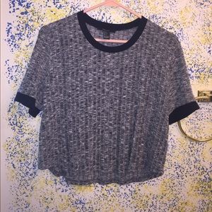 Knit grey crop top